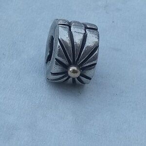 Pandora sterling silver clip w/ 14K